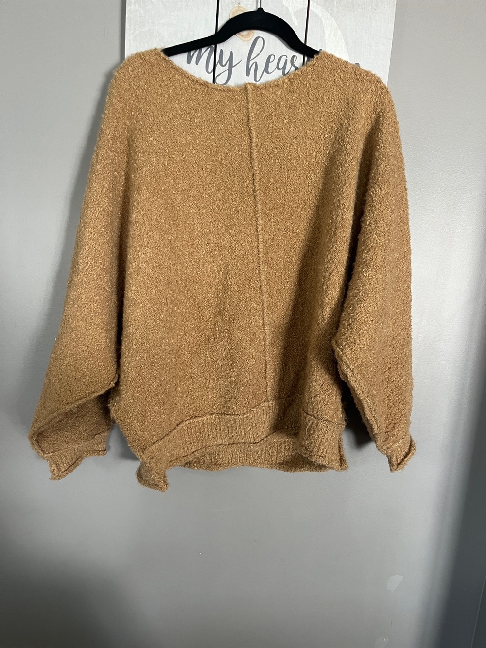 Cozy Women's Bouclé Sweater - Camel